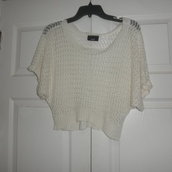 Lace Cropped Sweater - Picture 1 of 2